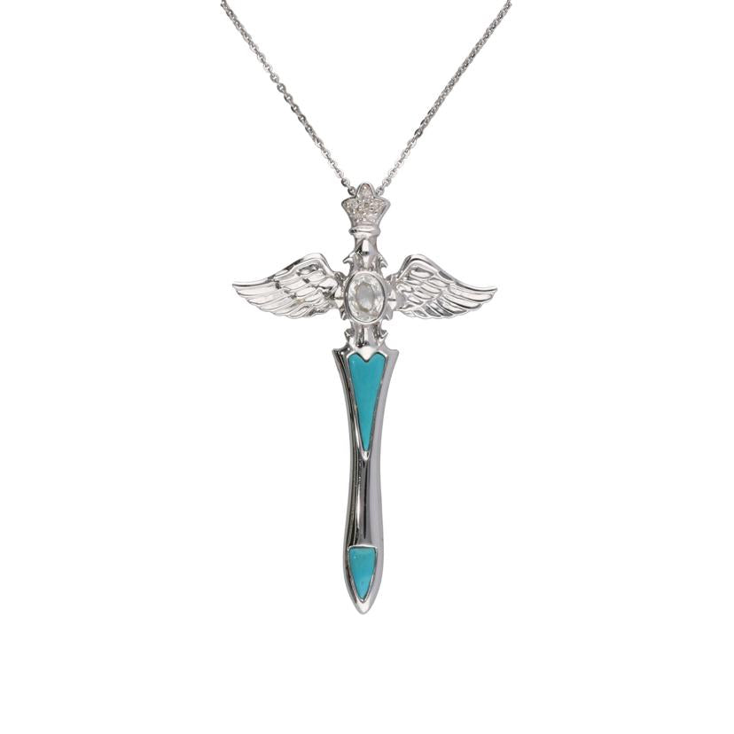 / ◎K18色石ダイヤネックレス0.47/D0.04ct//Aランク/75
