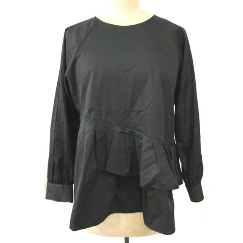 SI-HIRAI スーヒライ/高密度コットンサテンスパイラルブラウス/黒/CHAW20-4206//ABランク/51