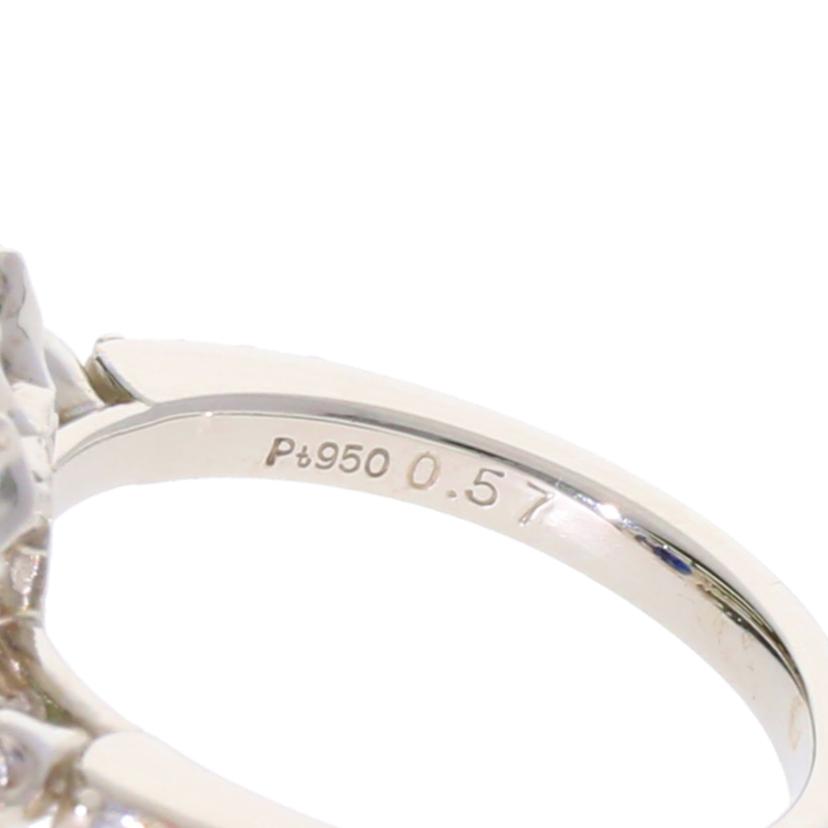 / ◎Pt950サファイアダイヤリング2.17/D0.57ct//Aランク/75