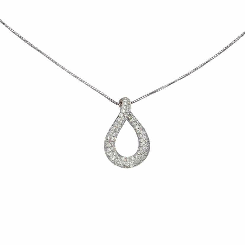 / Pt950/850ダイヤネックレス 0.80ct//Aランク/75