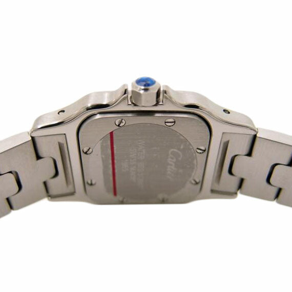 Cartier カルティエ 腕時計 レディース 白文字盤 スクエアフェイス ステンレススチール ブルー2針/サントスガルベSM/クォーツ/W20056D6//154967TX/SAランク/69