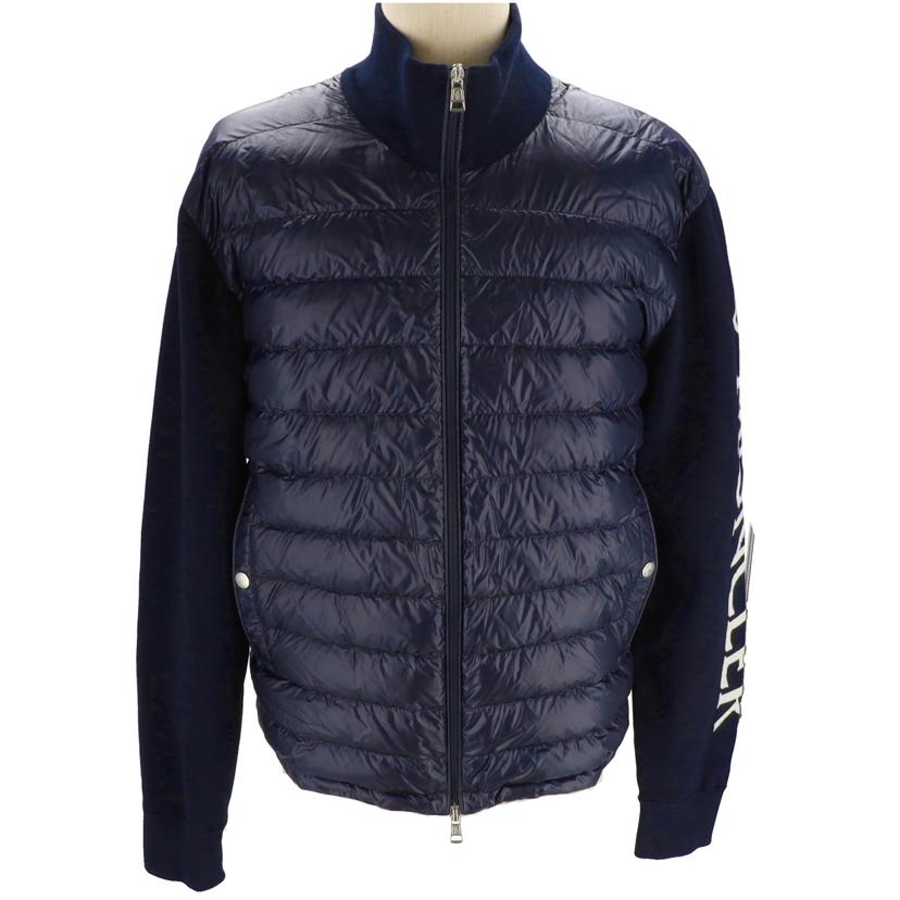MONCLER モンクレール MONCLER ダウン切替ニットジャケット ブラック メンズ XL/ダウン切替ニットジャケット/ブラック/C-TIND-20-18636//G10919B52100V9059/Aランク/37