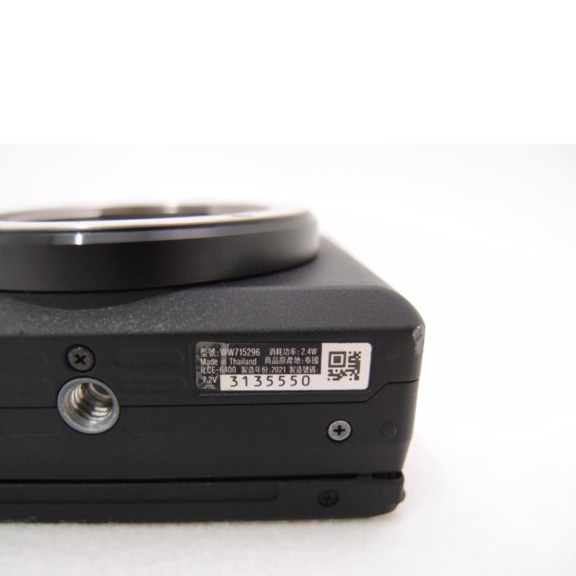 SONY ソニー/ミラーレス一眼レフカメラ ボディ/α6400 ILCE-6400//3135550/Aランク/69