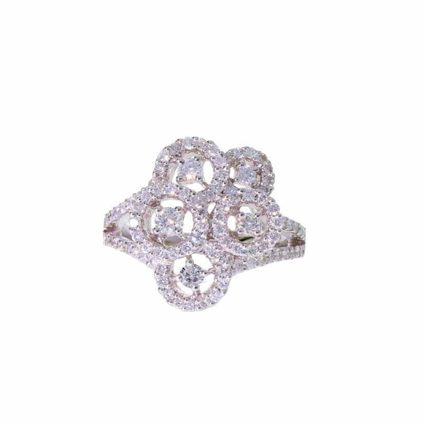 / K18WGダイヤリング 1.02ct//Aランク/75