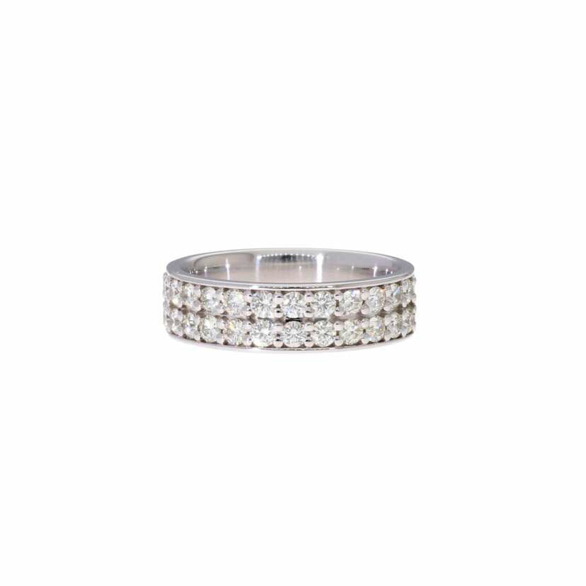 / K18WGダイヤリング 0.80ct//Aランク/75