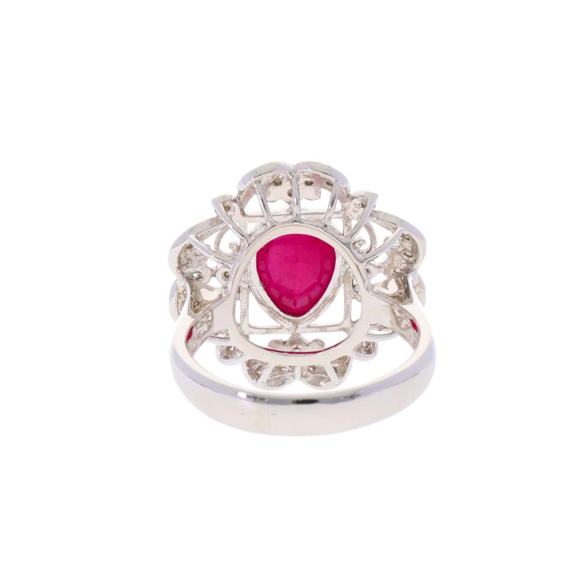 /◎ Pt900ルビー ダイヤリング4.60/D0.24ct//Aランク/75