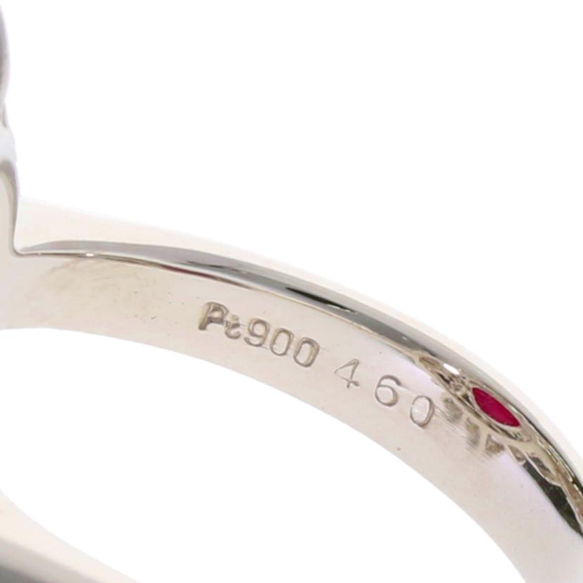 /◎ Pt900ルビー ダイヤリング4.60/D0.24ct//Aランク/75