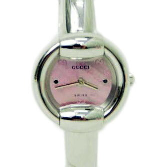 GUCCI/バングルウォッチ/クオーツ/ピンクシェル文字盤/1400L//13464765/Bランク/78