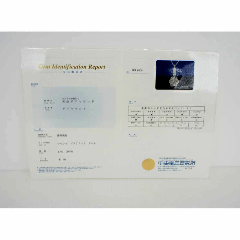 / K18WGダイヤネックレス 1.00ct//Aランク/75