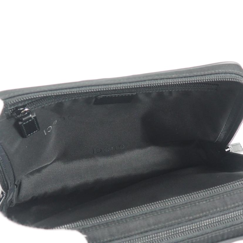 GUCCI グッチ/ナイロンクラッチバッグ/シルバー金具/黒/018 1607//Aランク/79