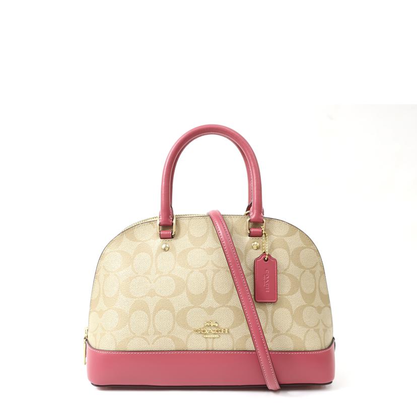 COACH コーチ/シグネチャー2WAYバッグ ハンド ショルダー ミニバッグ ピンク/F27533//F1923/Aランク/65