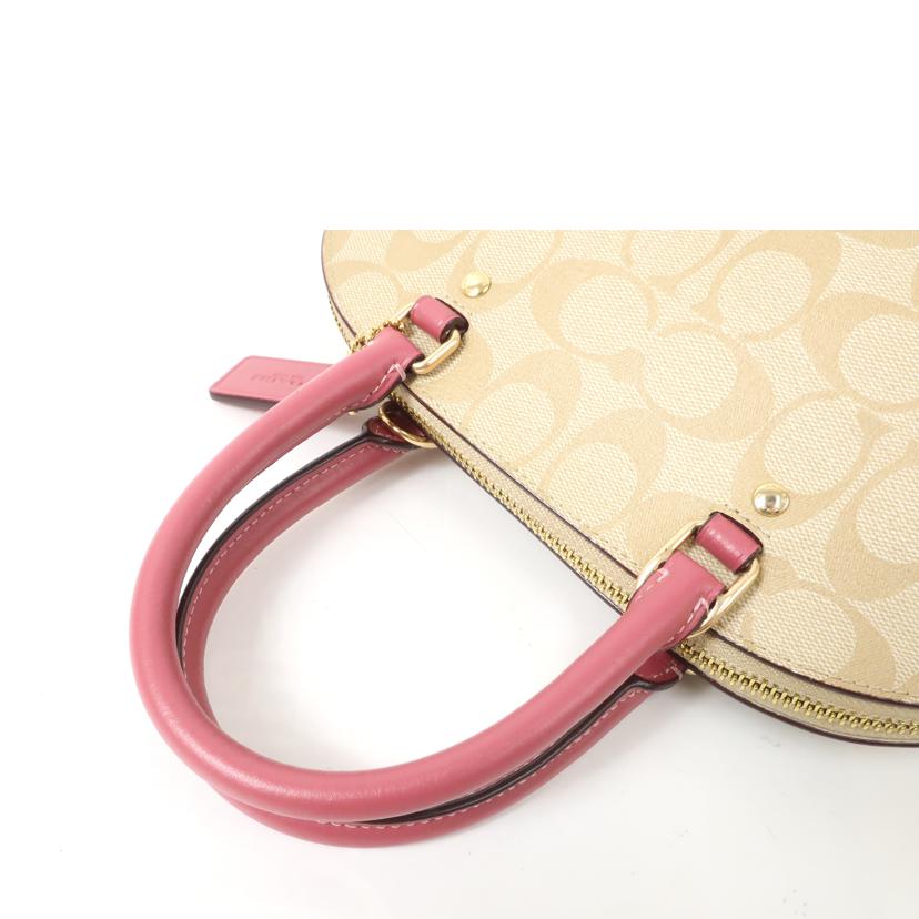 COACH コーチ/シグネチャー2WAYバッグ ハンド ショルダー ミニバッグ ピンク/F27533//F1923/Aランク/65