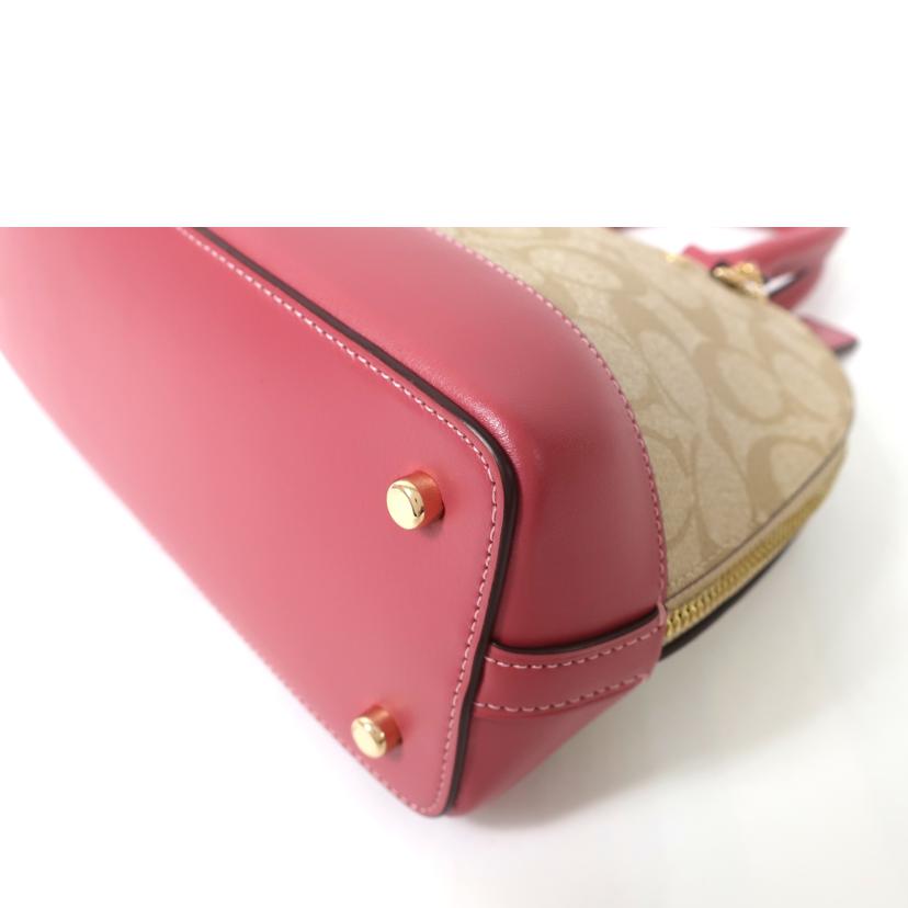 COACH コーチ/シグネチャー2WAYバッグ ハンド ショルダー ミニバッグ ピンク/F27533//F1923/Aランク/65