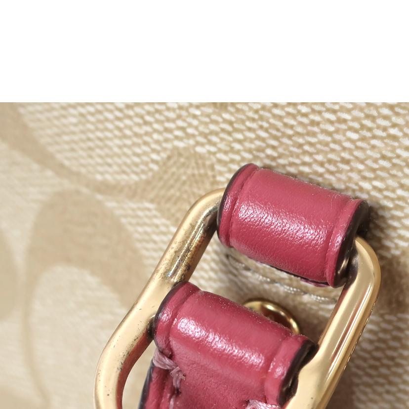 COACH コーチ/シグネチャー2WAYバッグ ハンド ショルダー ミニバッグ ピンク/F27533//F1923/Aランク/65