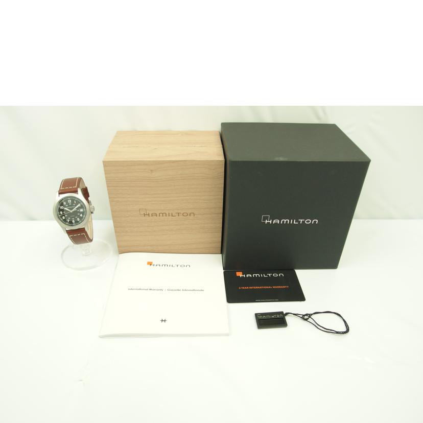 HAMILTON ハミルトン/カーキフィールド/クオーツ/レザーベルト/H68411533//H68****/Aランク/83
