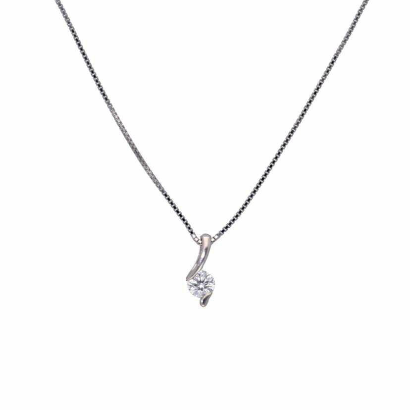 K18WG/K18WGダイヤネックレス 0.206/鑑別/1.6//0.206/Aランク/75