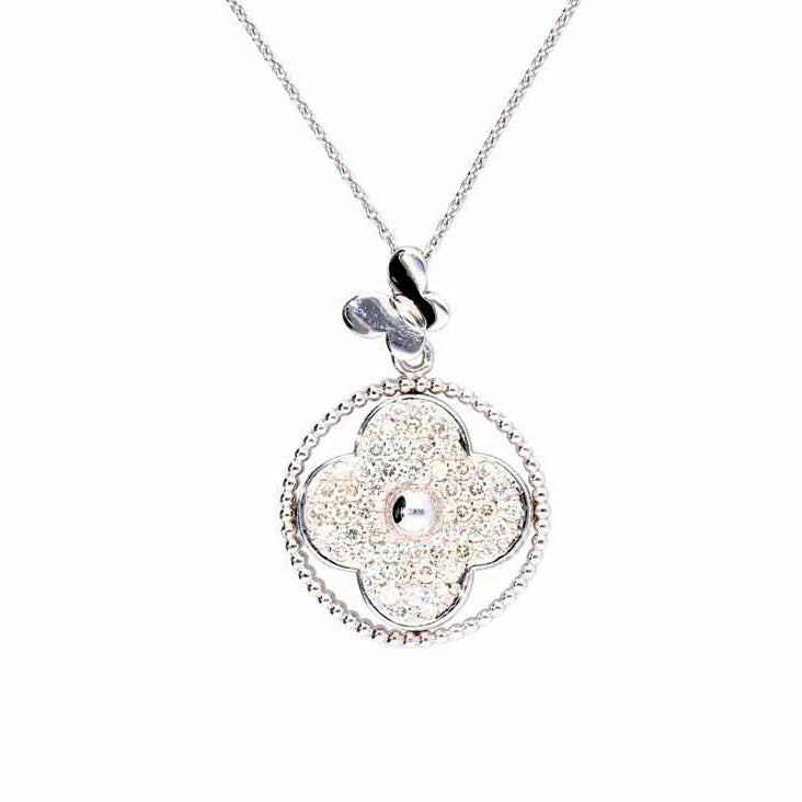 / ◎K18WGダイヤネックレス 0.70ct//Aランク/75