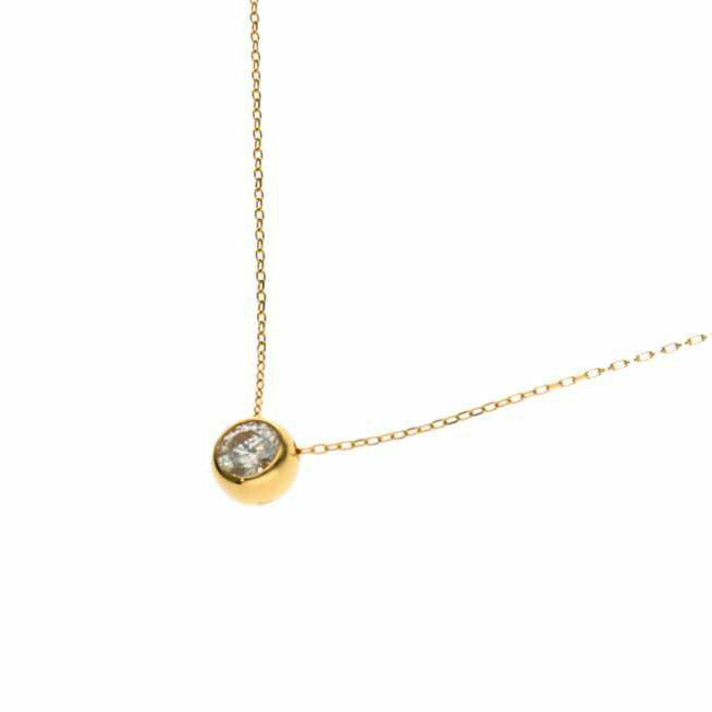 / K18ダイヤネックレス0.343ct//Aランク/75