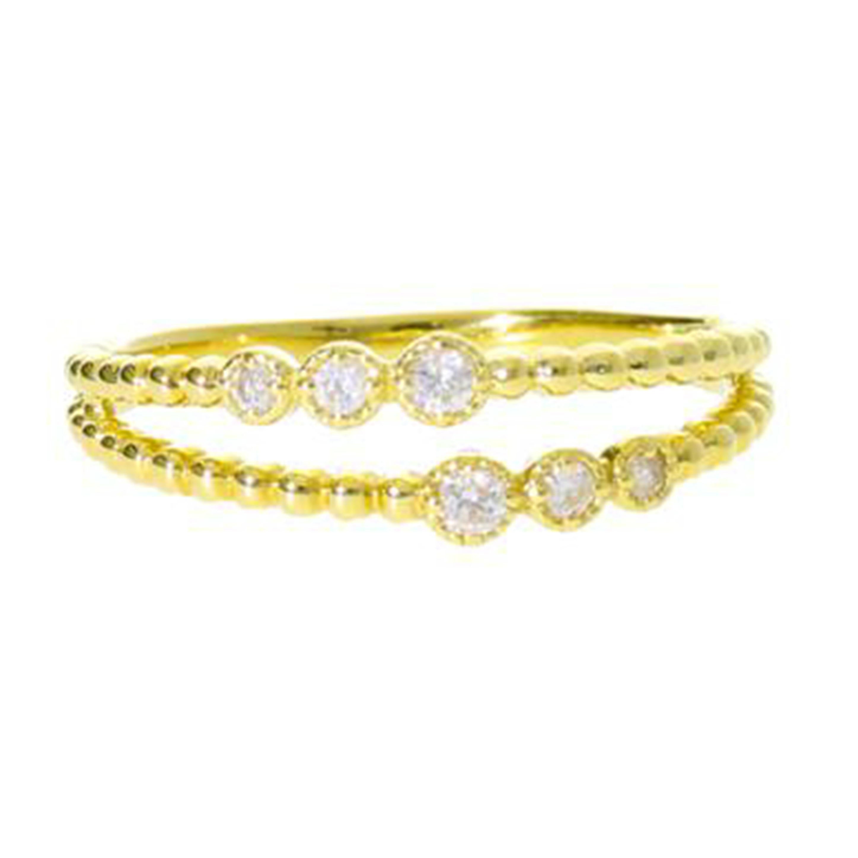 / K18ダイヤリング 0.10ct//Aランク/75