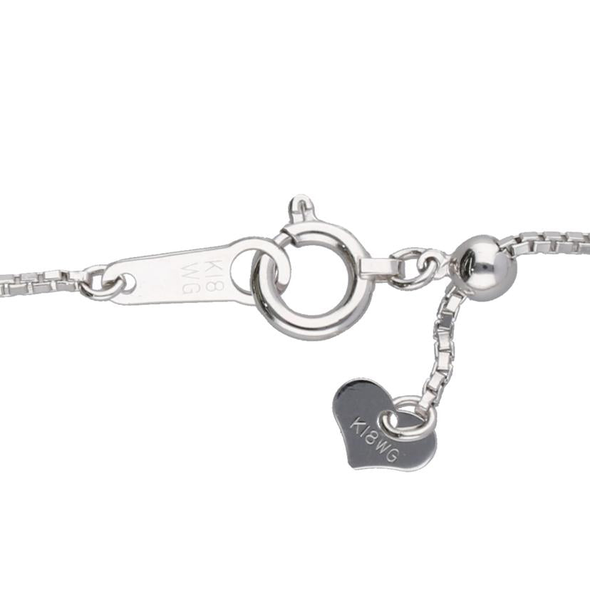 / ◎K18WGガーネットダイヤネックレス2.86/D0.07ct//Aランク/75