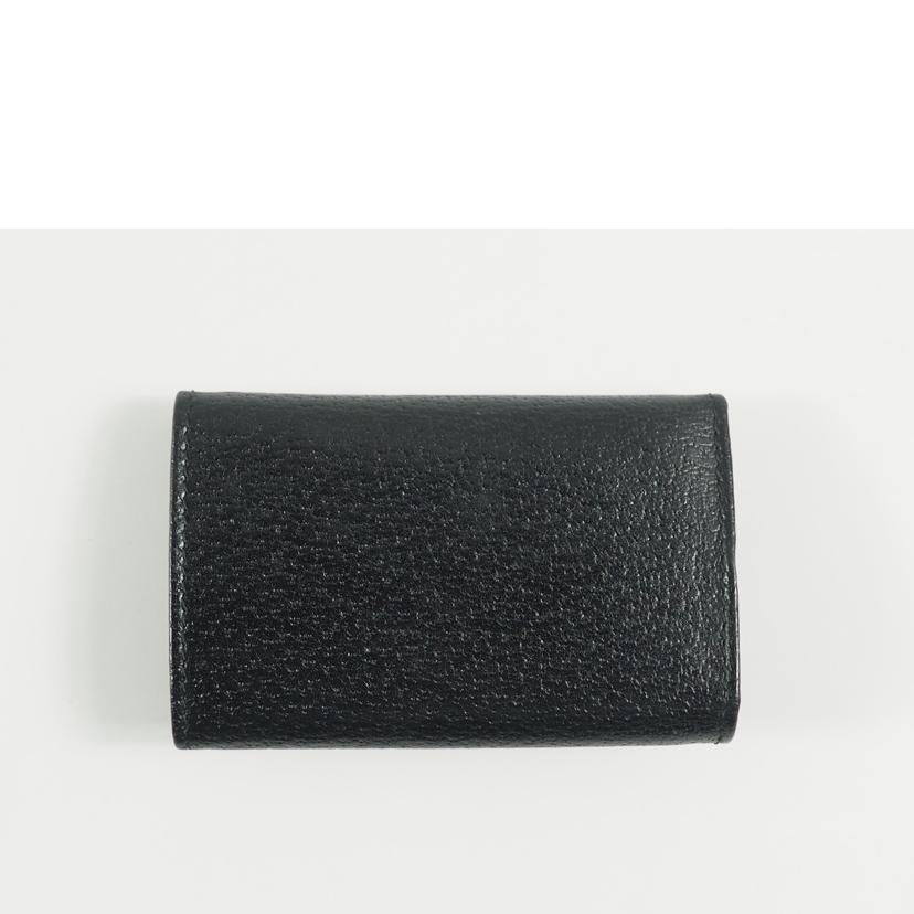 GUCCI グッチ/6連キーケース/ロゴプレート レザー/黒/033 2184 0051//ABランク/79