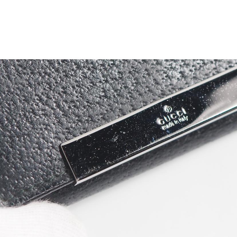 GUCCI グッチ/6連キーケース/ロゴプレート レザー/黒/033 2184 0051//ABランク/79