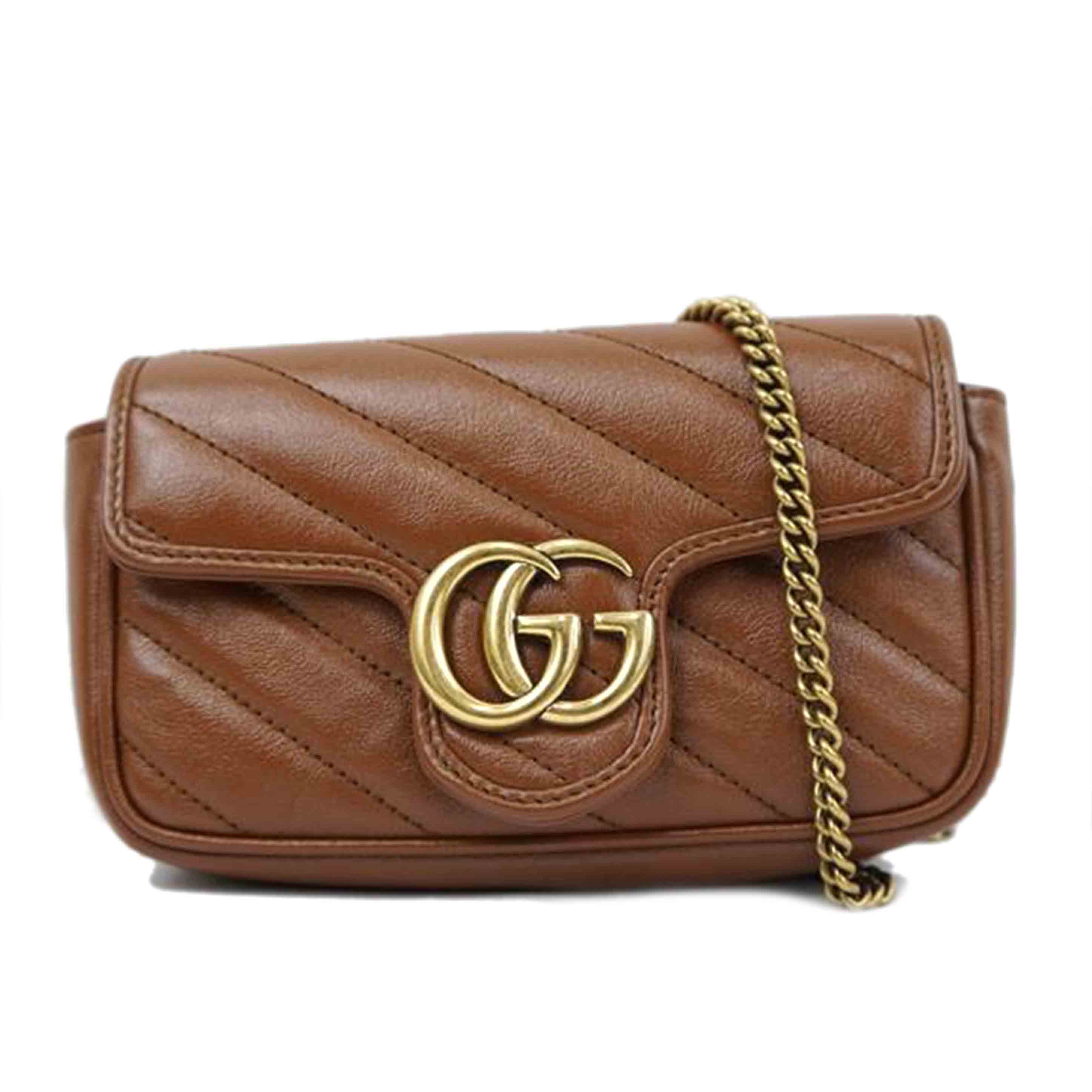GUCCI グッチ/GGマーモントチェーンミニショルダー/476433//493***/Aランク/67