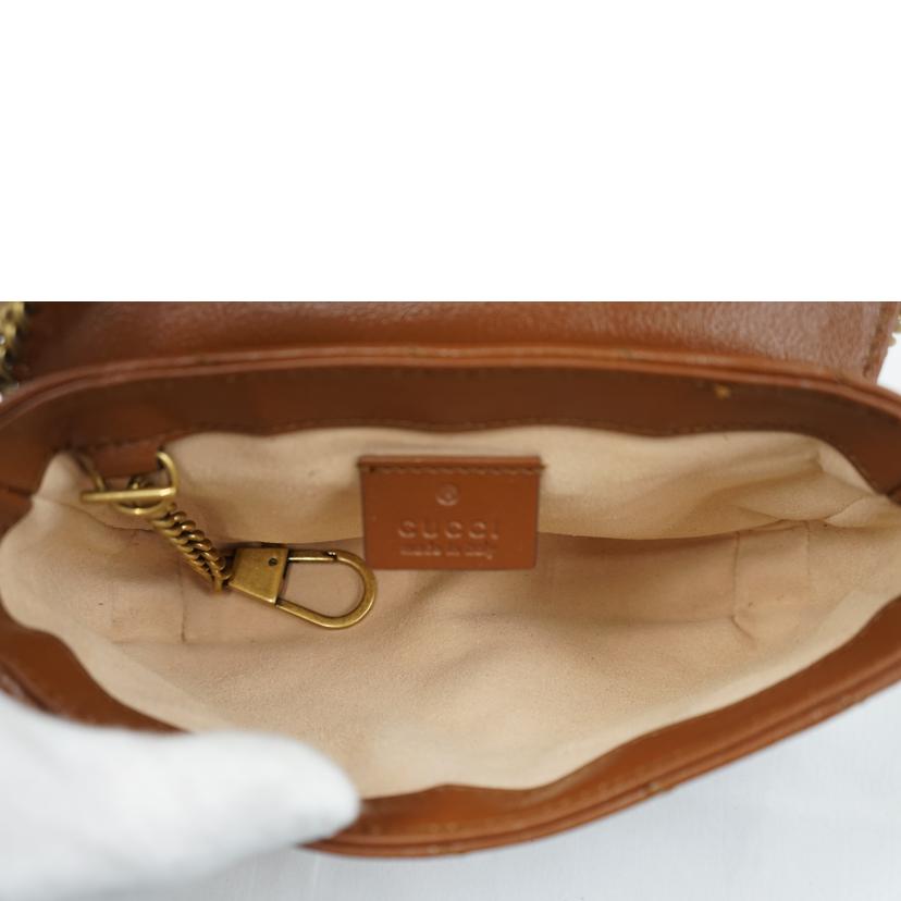 GUCCI グッチ/GGマーモントチェーンミニショルダー/476433//493***/Aランク/67