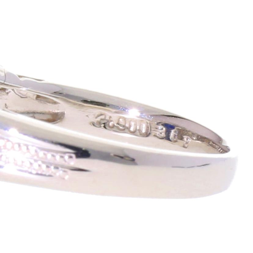 / Pt900サファイアダイヤリング3.68/D0.19ct//Aランク/75