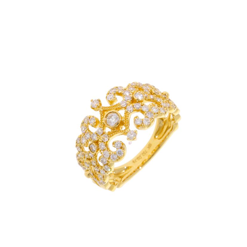 / K18ダイヤリング 0.79ct//Aランク/75