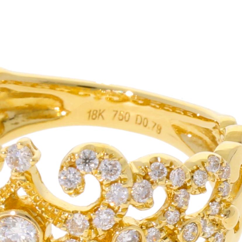 / K18ダイヤリング 0.79ct//Aランク/75