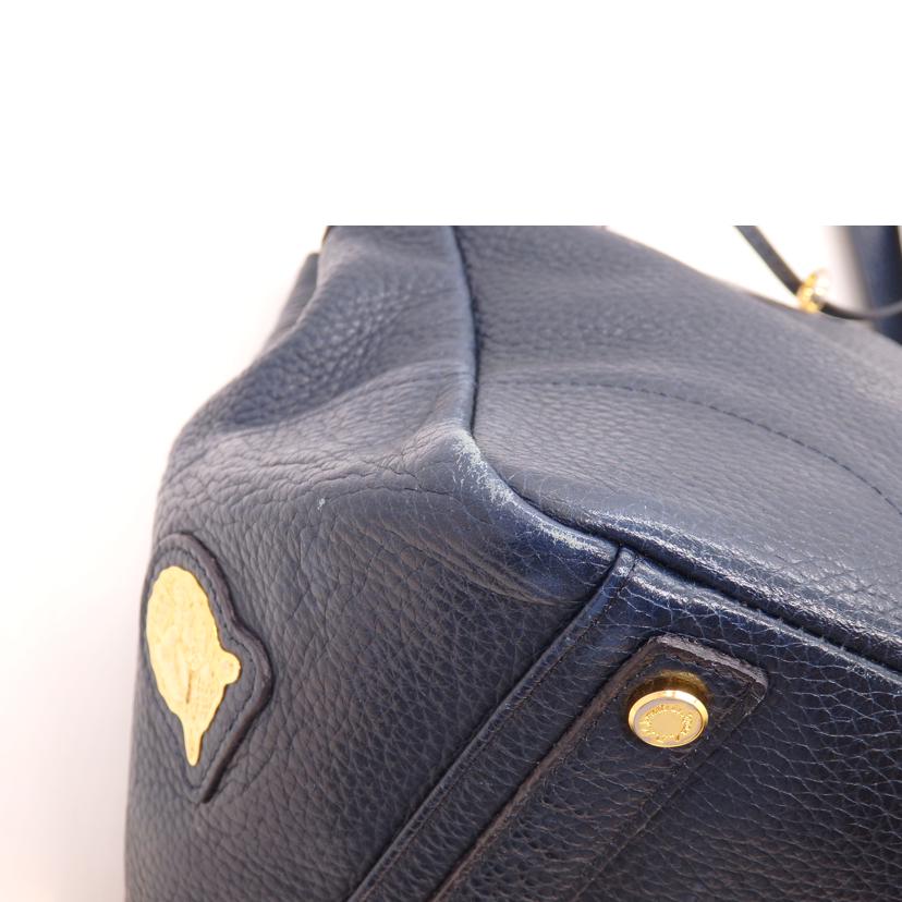 A.D.M.J. エーディーエムジェイ/アクセソワ/シボレザー/ハンドバッグ/ネイビー//Bランク/02