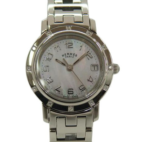 HERMES エルメス/クリッパー・ナクレ/ダイヤ/シェル/クォーツ/CL4.230//2642479/Aランク/82