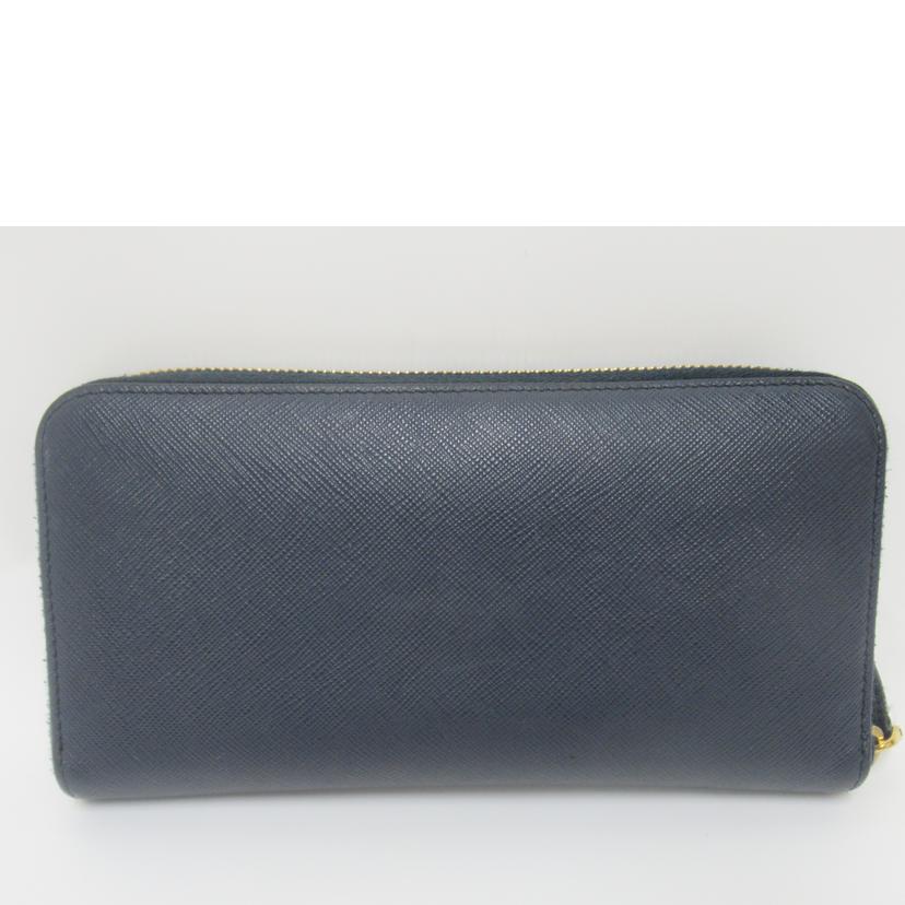 PRADA/ラウンドファスナー長財布/サフィアーノ//Bランク/63