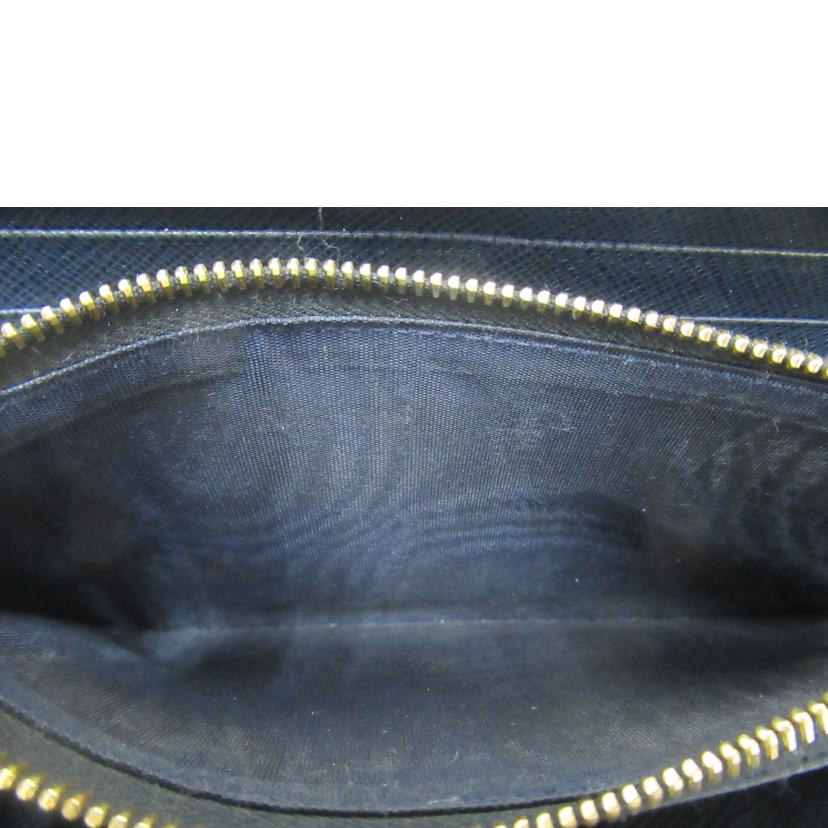 PRADA/ラウンドファスナー長財布/サフィアーノ//Bランク/63