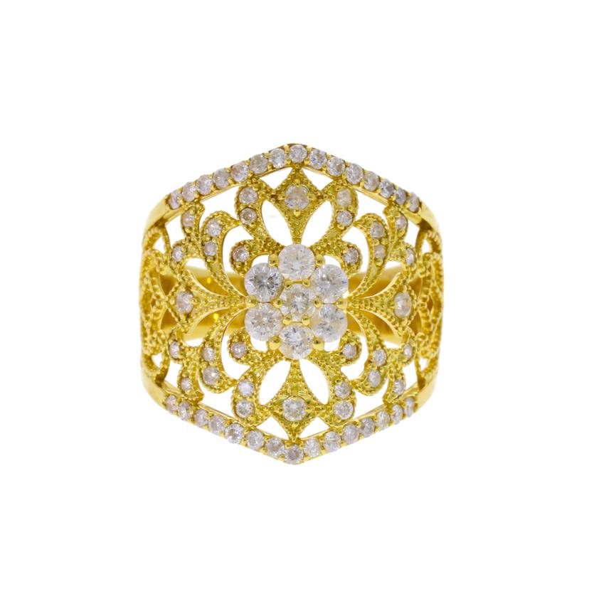 / K18 ダイヤリング1.00ct/#17/6.8//Aランク/75