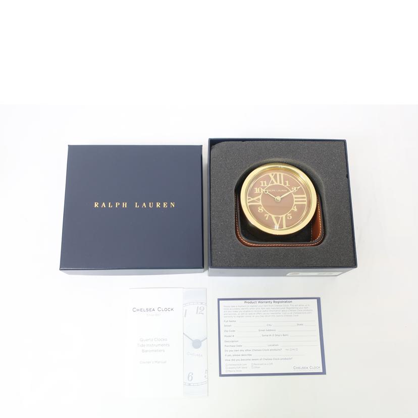 RALPH LAUREN ラルフローレン/BRENNAN CLOCK/CHELSEA CLOCK社製 置き時計 ブラウン系/682707606001//Aランク/65