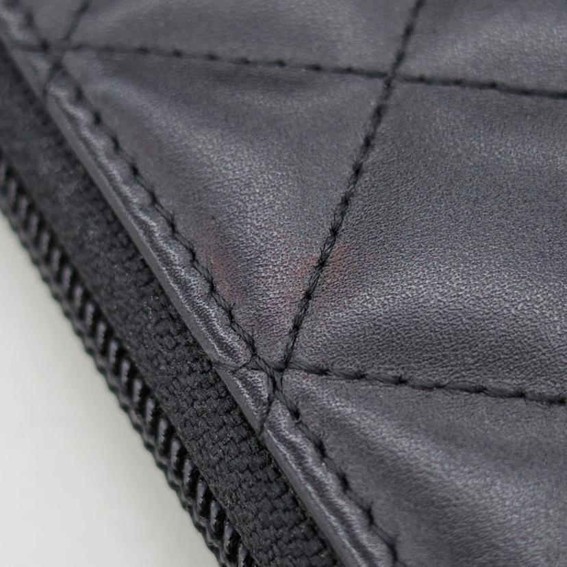 CHANEL シャネル/マトラッセ/ラムスキン/ラウンドファスナー長財布/黒//16451312/ABランク/03