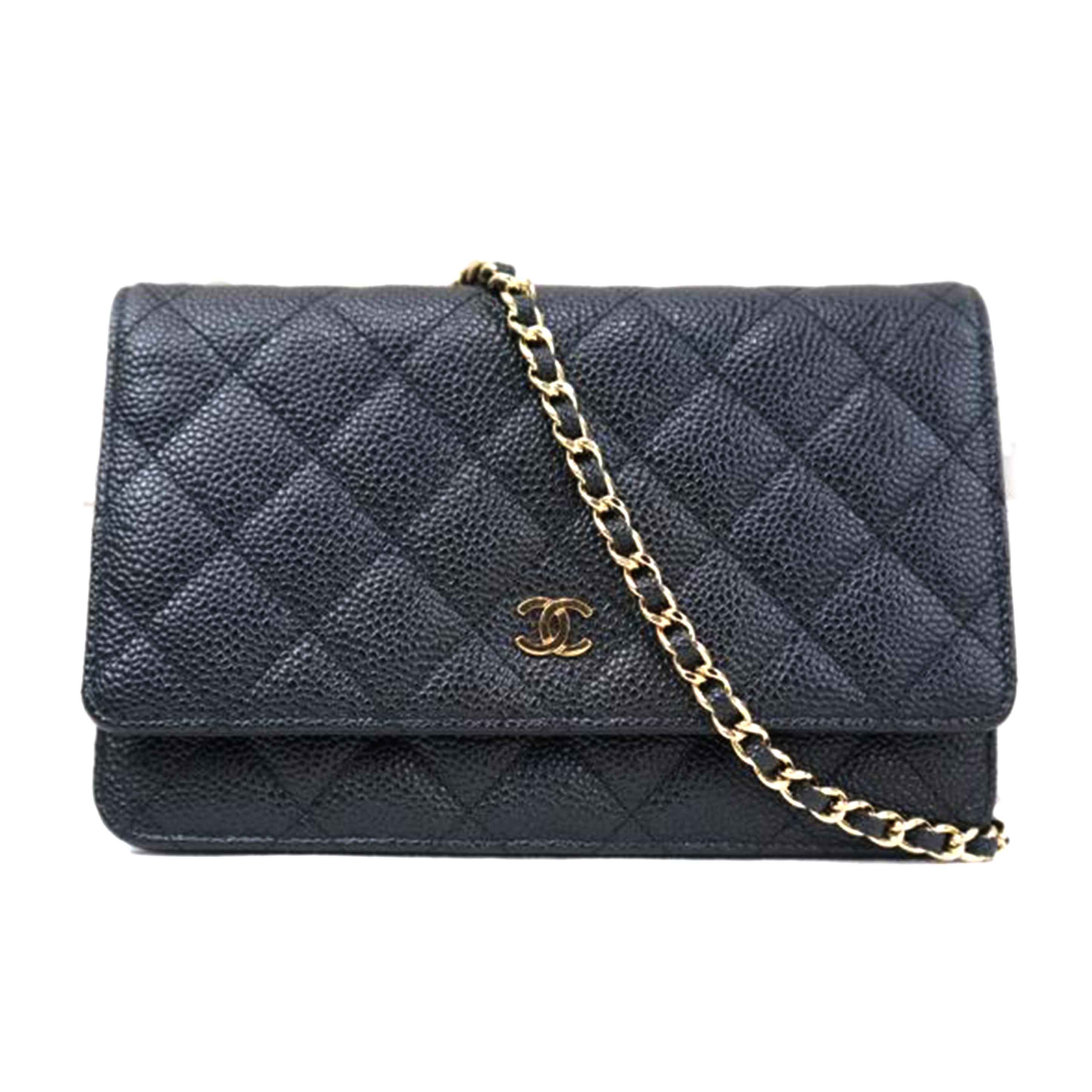 CHANEL シャネル/マトラッセキャビアスキンチェーンウォレット//16924054/Aランク/67