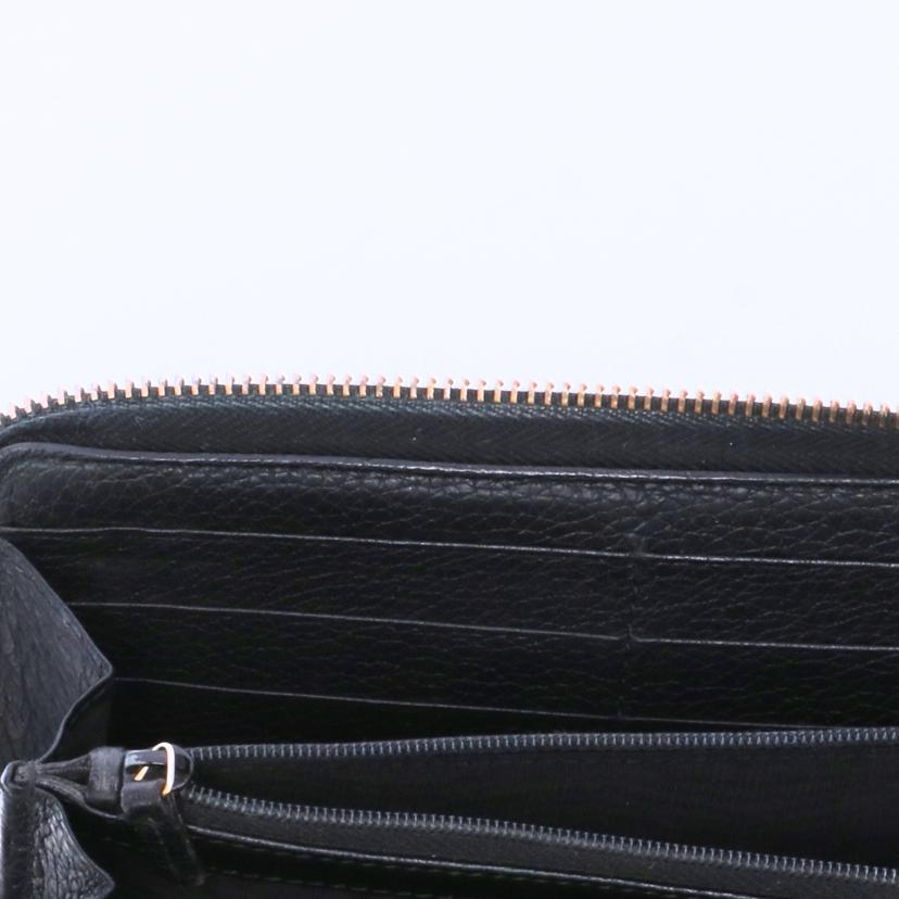 GUCCI グッチ/ロゴプリントレザーラウンドファスナーロングウォレット/496317//0959/Bランク/75