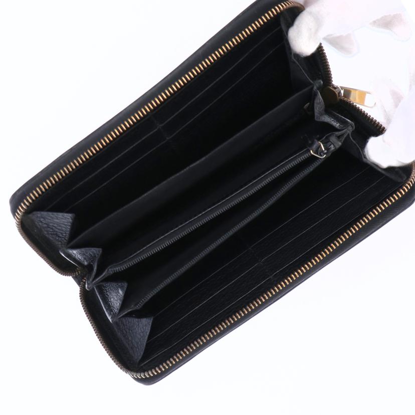 GUCCI グッチ/ロゴプリントレザーラウンドファスナーロングウォレット/496317//0959/Bランク/75