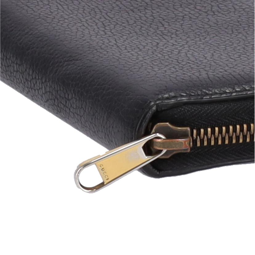 GUCCI グッチ/ロゴプリントレザーラウンドファスナーロングウォレット/496317//0959/Bランク/75