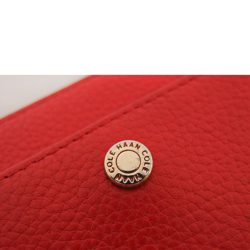 COLE HAAN コールハーン/ラウンドファスナー長財布/レッド//U04517/Aランク/04