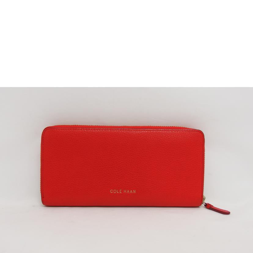 COLE HAAN コールハーン/ラウンドファスナー長財布/レッド//U04517/Aランク/04