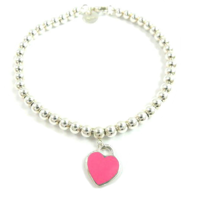 TIFFANY&Co./ピンクミニハートビーズブレスレット/約16.5cm//ABランク/83