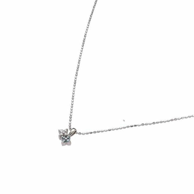 K18WG/K18WGブルーダイヤネックレス0.09/1.6//0.09/Aランク/75