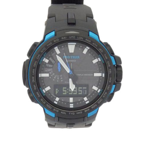 CASIO/プロトレック トリプルセンサー/タフソーラー/PRW-6100Y/時計/ABランク/88【中古】