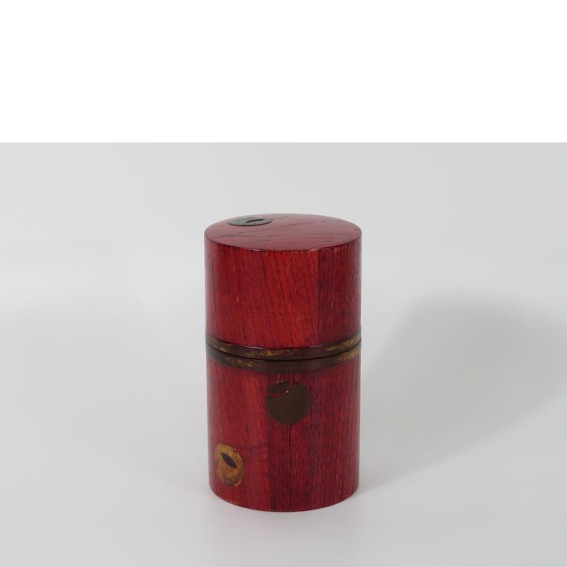 DENSHIRO 伝四郎/樺細工 つぼつぼ茶筒帯付 茜//Aランク/81