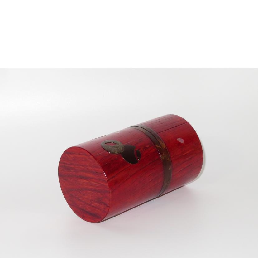 DENSHIRO 伝四郎/樺細工 つぼつぼ茶筒帯付 茜//Aランク/81