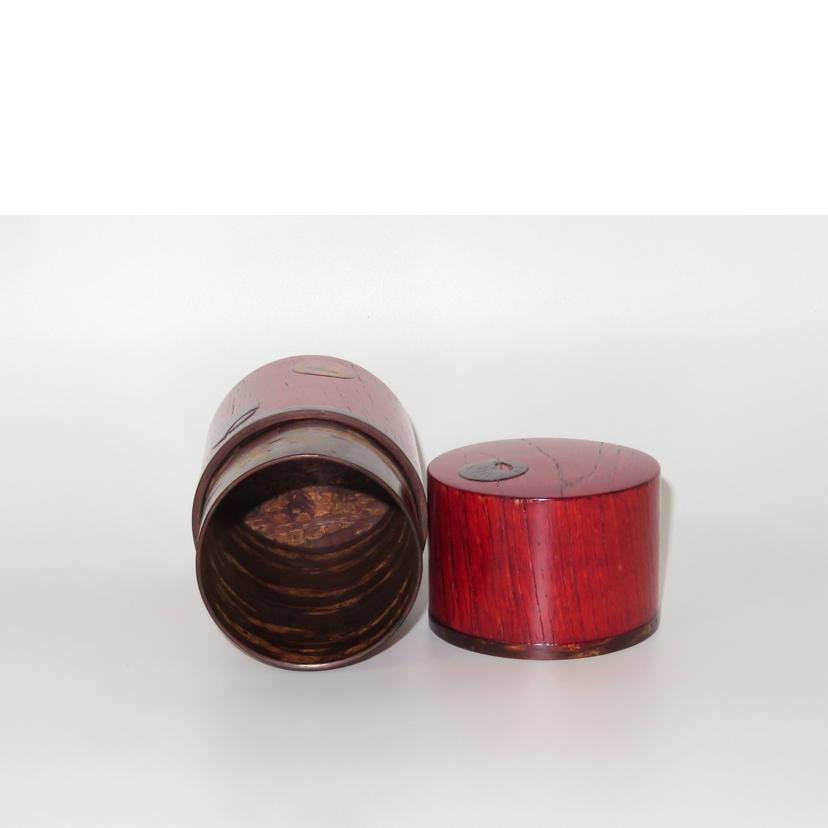 DENSHIRO 伝四郎/樺細工 つぼつぼ茶筒帯付 茜//Aランク/81